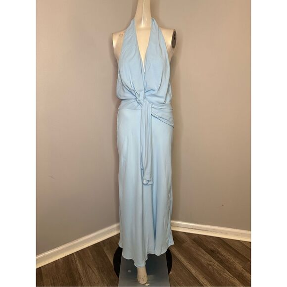 REISS Amber Drape Halter Dress - Picture 2 of 9